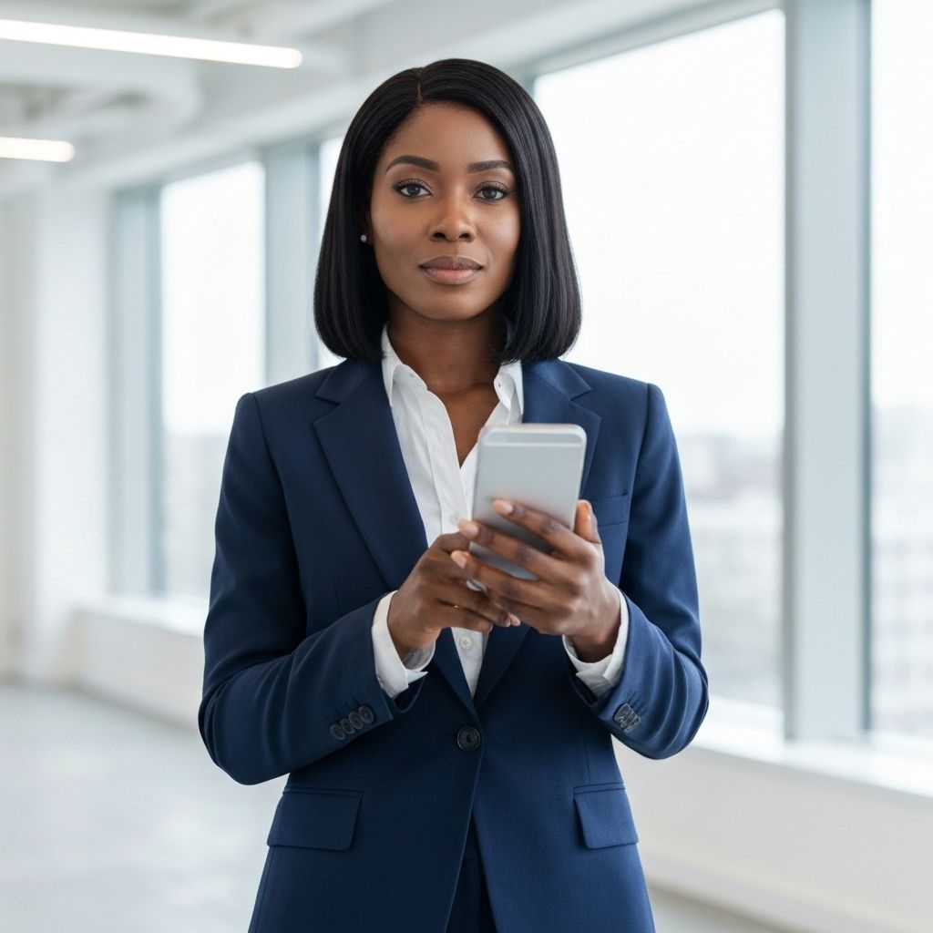 African woman using MetroPay for cross-border payments